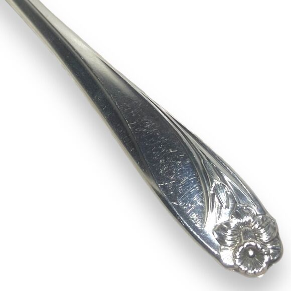 1847 Rogers Bros DAFFODIL International Silver Plate Serving Fork Replace 8 7/8" - Picture 3 of 6